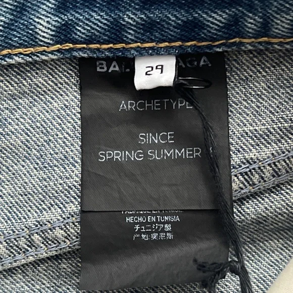 Balenciaga Black Denim Shorts Spring/Summer 2019